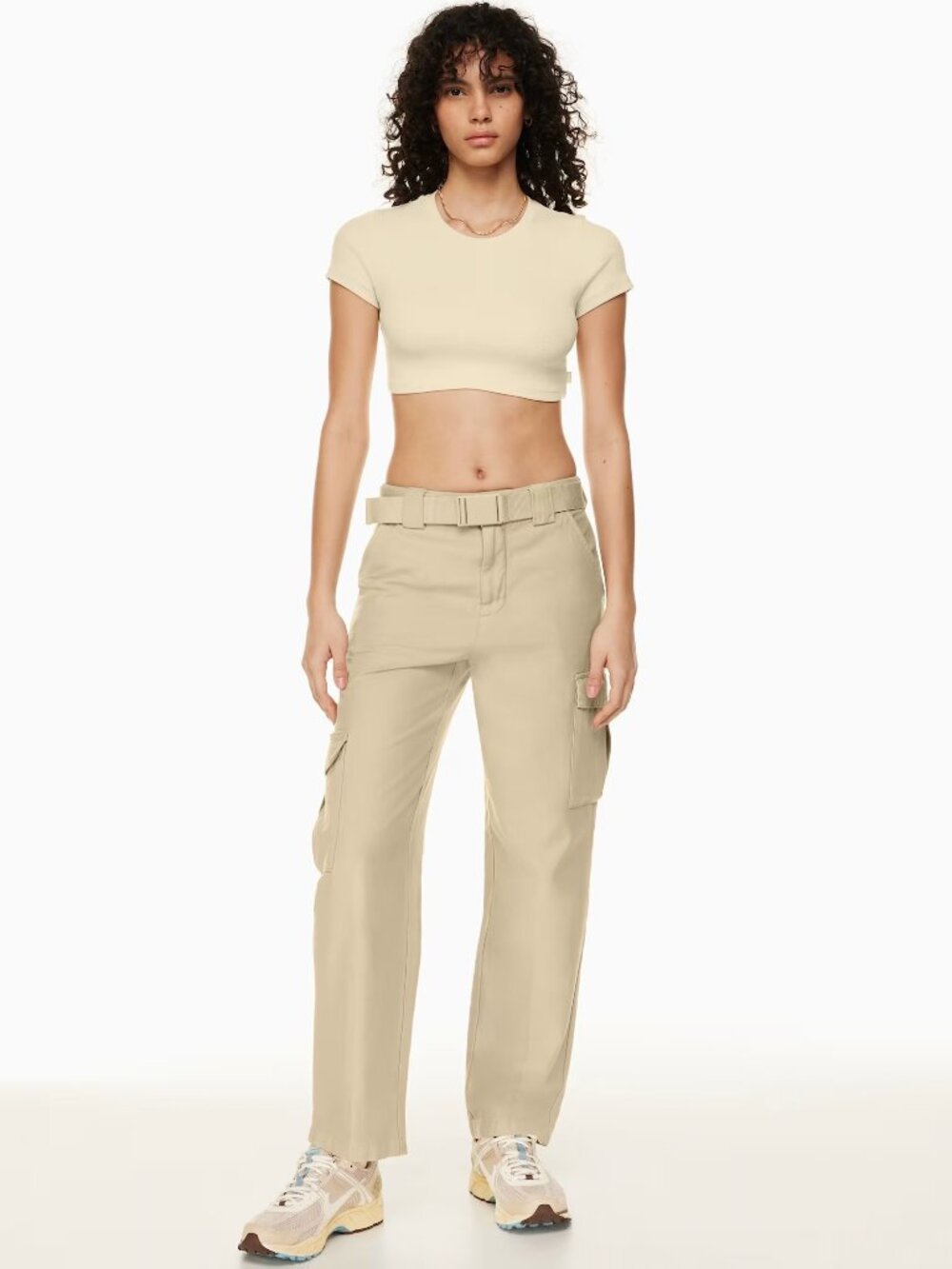 Aritzia — TNA Cadet Cargo Pant — Humus Beige — Large